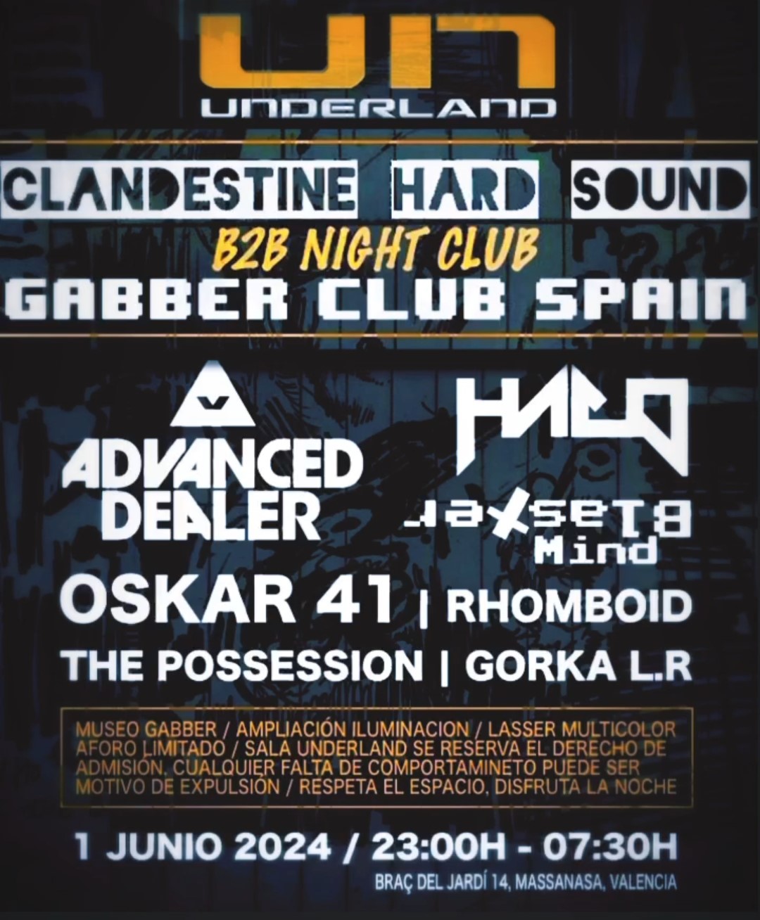 Underland - Clandestine VS Gabber Club